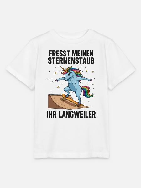 Skateboard-Einhorn - Stanley/Stella Kinder T-Shirt MINI CREATOR - Weiß
