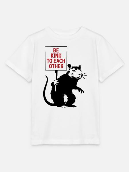 Sei freundlich zueinander Ratte - Stanley/Stella Kinder T-Shirt MINI CREATOR - Weiß