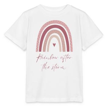 Rainbow after the Storm – Hoffnung & Liebe - Stanley/Stella Kinder T-Shirt MINI CREATOR  - Weiß - Vorne - Maike (125cm)