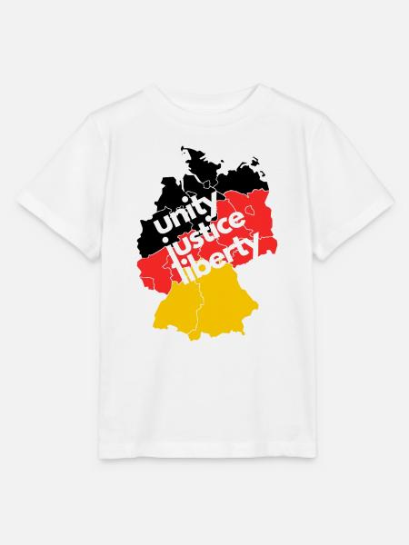 Deutschlandkarte - Einigkeit, Recht & Freiheit - Stanley/Stella Kinder T-Shirt MINI CREATOR  - Weiß