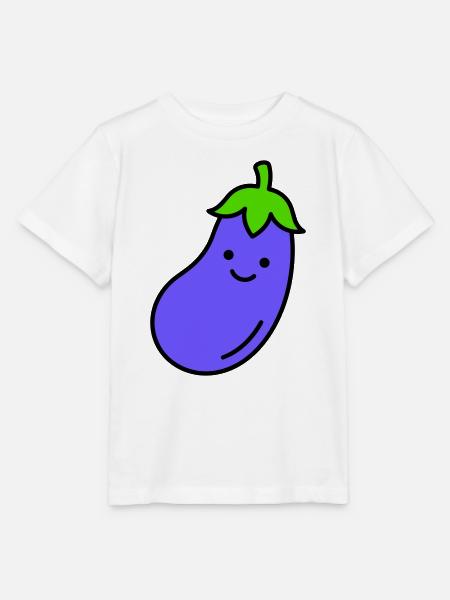 Aubergine - Stanley/Stella Kinder T-Shirt MINI CREATOR - Weiß