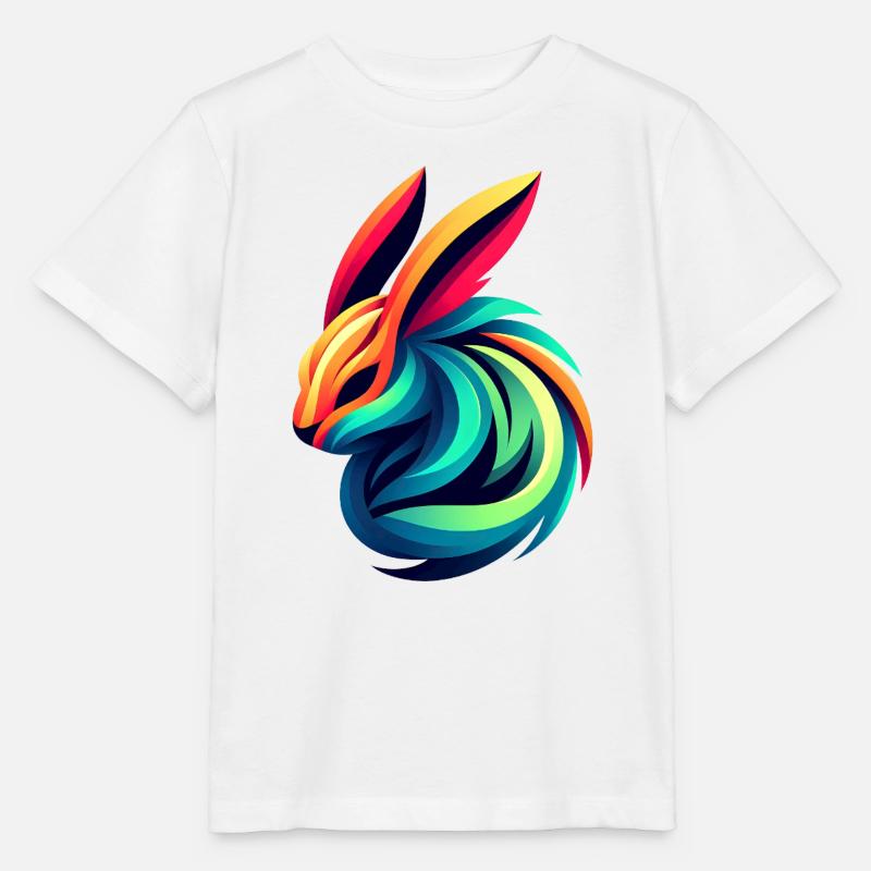 Lapin Couleur Éclatante - T-shirt bio MINI CREATOR Stanley/Stella Enfant - blanc