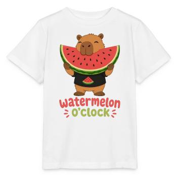 Cabybara de l’heure de la pastèque - T-shirt bio MINI CREATOR Stanley/Stella Enfant - blanc - Devant - Maike (125cm)