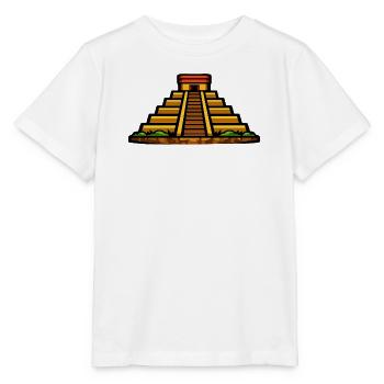 Maya-Pyramide Abendlicht - Stanley/Stella Kinder T-Shirt MINI CREATOR  - Weiß - Vorne - Maike (125cm)