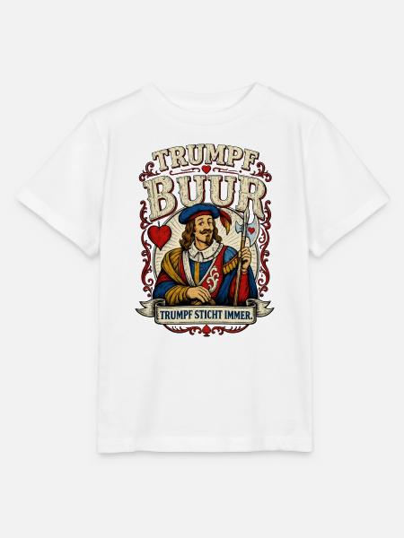 Jassen ist Trumpf - der Trumpf Bauer mal anders - Stanley/Stella Kinder T-Shirt MINI CREATOR - Weiß
