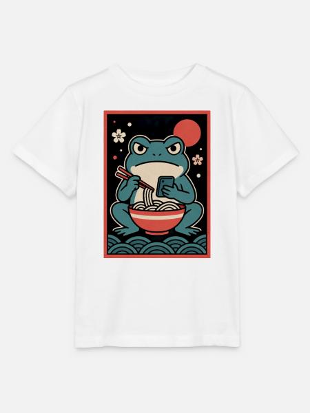 Frosch-Nudelphone Retro-Poster - Stanley/Stella Kinder T-Shirt MINI CREATOR - Weiß