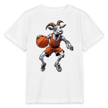 Ziegen Basketball / Bball Goat - Stanley/Stella Kinder T-Shirt MINI CREATOR  - Weiß - Vorne - Maike (125cm)