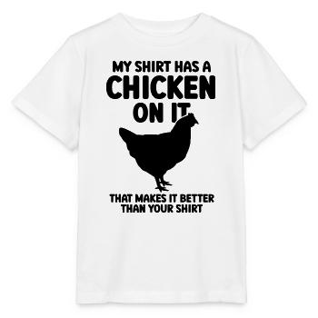 Huhn Shirt Humor - Stanley/Stella Kinder T-Shirt MINI CREATOR  - Weiß - Vorne - Maike (125cm)