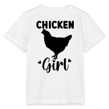 Huhn Statement - Stanley/Stella Kinder T-Shirt MINI CREATOR  - Weiß - Vorne - Maike (125cm)