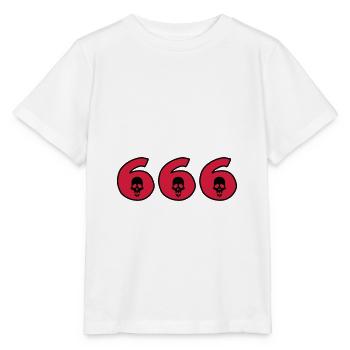666 - Devil - Skull - Halloween - Stanley/Stella MINI CREATOR Kids’ T-Shirt - white - Front - Maike (125cm)