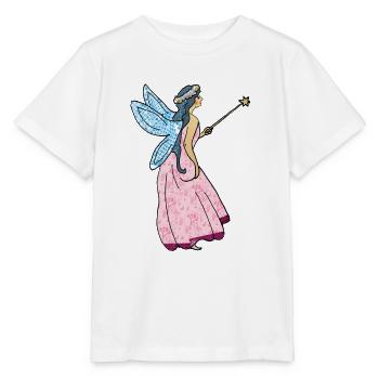 Fee mit Zauberstab - Stanley/Stella Kinder T-Shirt MINI CREATOR  - Weiß - Vorne - Maike (125cm)