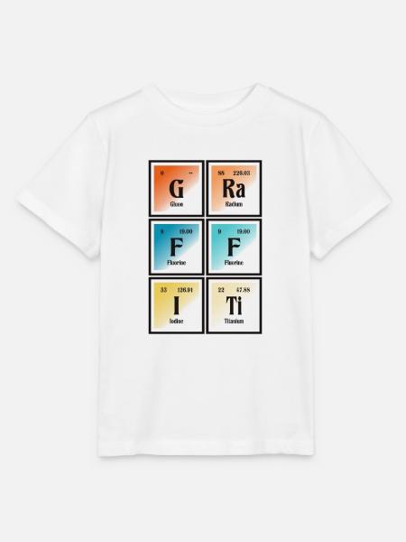 Graffiti-| Periodensystem der Elemente - Stanley/Stella Kinder T-Shirt MINI CREATOR  - Weiß