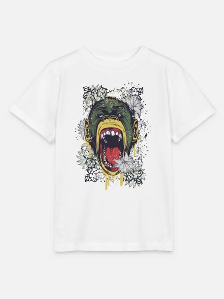 Schimpanse - Stanley/Stella Kinder T-Shirt MINI CREATOR  - Weiß