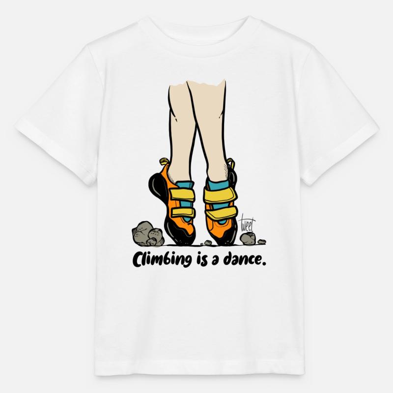L’escalade est une danse colorée - T-shirt bio MINI CREATOR Stanley/Stella Enfant - blanc