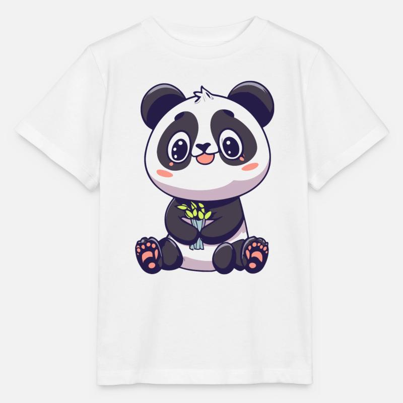 Panda mignon - T-shirt bio MINI CREATOR Stanley/Stella Enfant - blanc