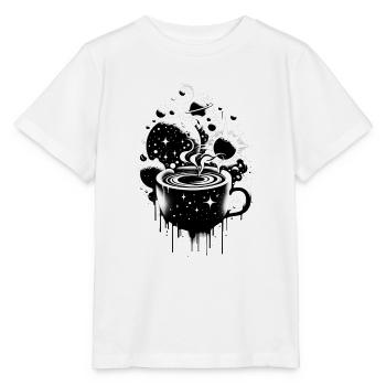 Im Morgen-Kaffee liegt ein Universum - Stanley/Stella Kinder T-Shirt MINI CREATOR  - Weiß - Vorne - Maike (125cm)