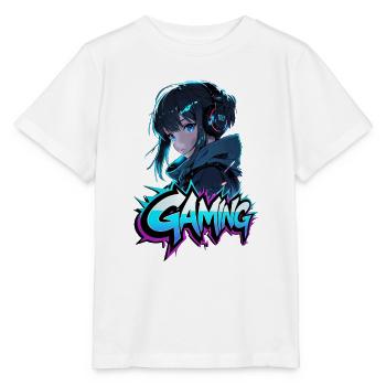 Anime Gamerin, Spiel, Zocken - Stanley/Stella Kinder T-Shirt MINI CREATOR  - Weiß - Vorne - Maike (125cm)