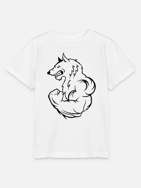 strong wolf - Stanley/Stella Kinder T-Shirt MINI CREATOR - Weiß