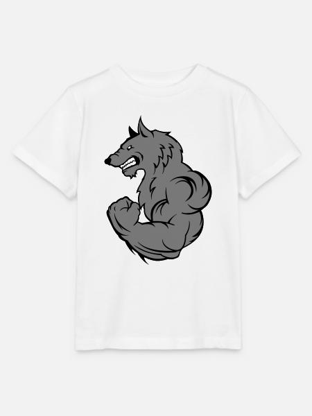 strong wolf - Stanley/Stella Kinder T-Shirt MINI CREATOR - Weiß