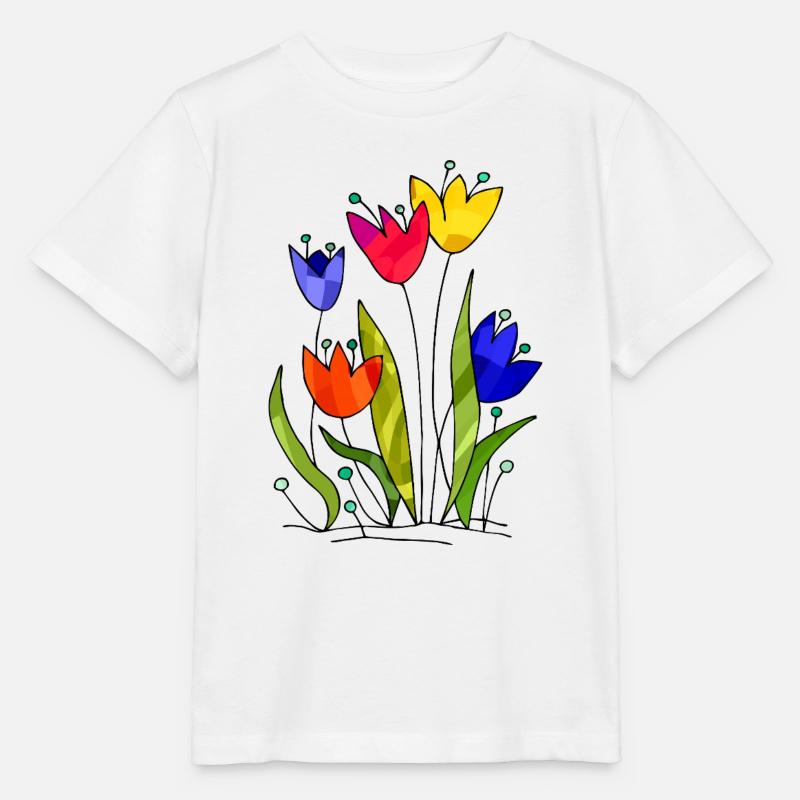 Blumen - Stanley/Stella Kinder T-Shirt MINI CREATOR  - Weiß