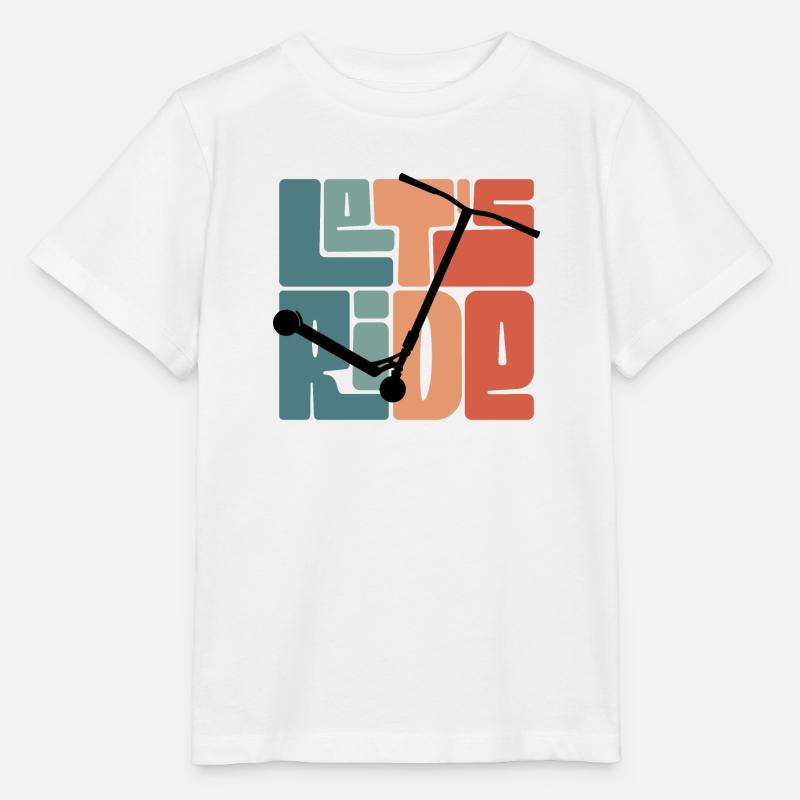 Let's ride - T-shirt bio MINI CREATOR Stanley/Stella Enfant - blanc