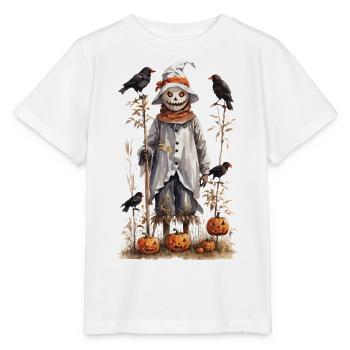Épouvantail automnal Halloween esthétique - T-shirt bio MINI CREATOR Stanley/Stella Enfant - blanc - Devant - Maike (125cm)