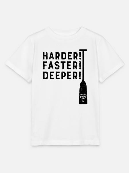 Drachenboot Harder! Faster! Deeper! Kanu Sport - Stanley/Stella Kinder T-Shirt MINI CREATOR  - Weiß