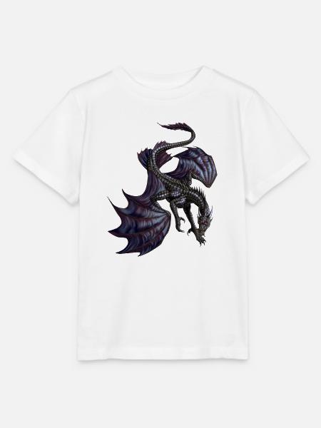 Schwarzer Drache - Stanley/Stella Kinder T-Shirt MINI CREATOR  - Weiß