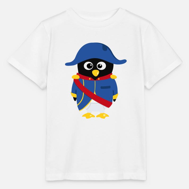 Pingouin Napoléon - T-shirt bio MINI CREATOR Stanley/Stella Enfant - blanc