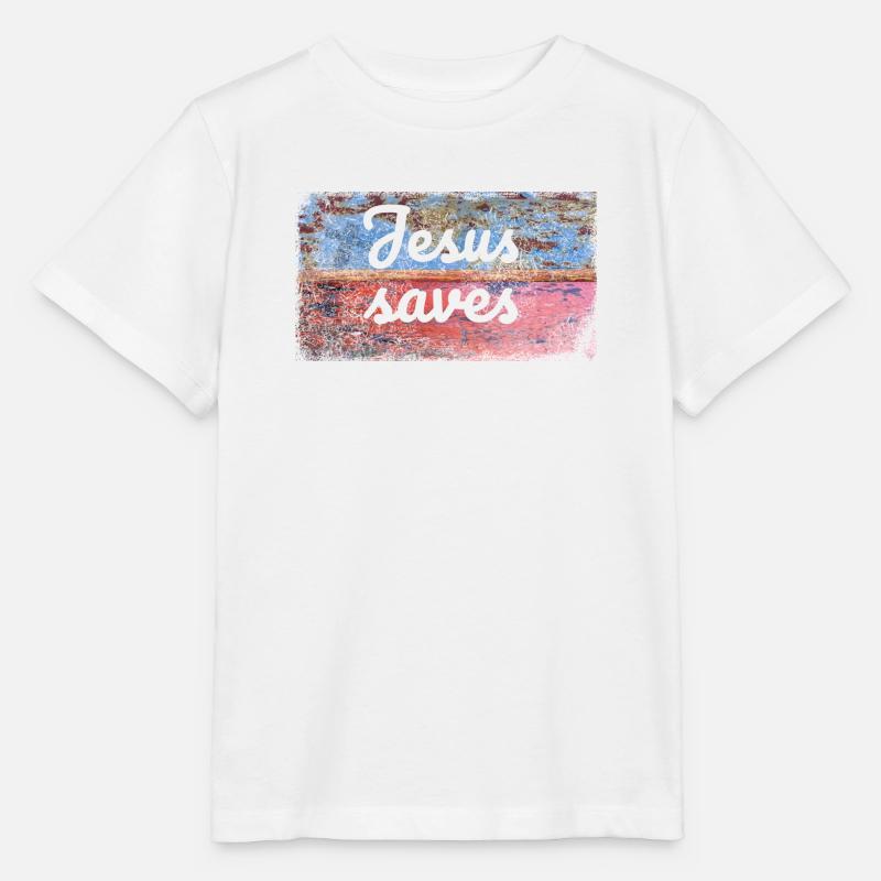 Jesus saves - Stanley/Stella Kinder T-Shirt MINI CREATOR  - Weiß