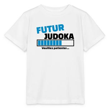 futur judoka - T-shirt bio MINI CREATOR Stanley/Stella Enfant - blanc - Devant - Maike (125cm)