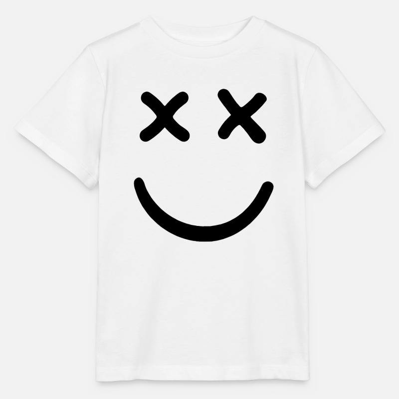 Dead Smiley Crossed Eyed Smiley - Stanley/Stella Kinder T-Shirt MINI CREATOR - Weiß