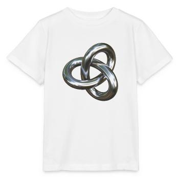 Torusknoten Silber 3D - Stanley/Stella Kinder T-Shirt MINI CREATOR  - Weiß - Vorne - Maike (125cm)
