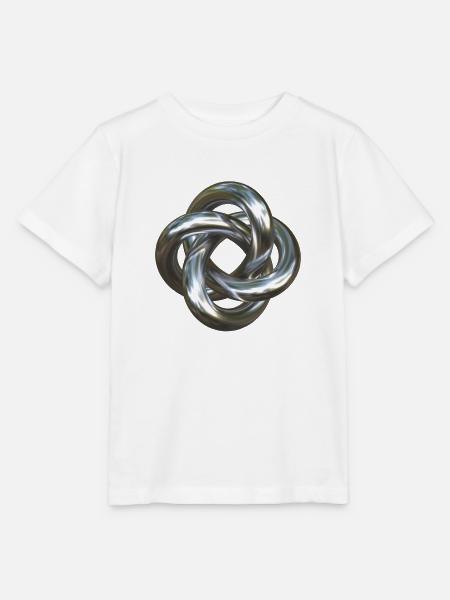 Torusknoten Silber 3D - Stanley/Stella Kinder T-Shirt MINI CREATOR  - Weiß