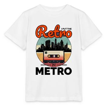 Retro trifft Metro: Ikonisches Stadtbild mit 80er-Jahre-Vibes - Stanley/Stella Kinder T-Shirt MINI CREATOR  - Weiß - Vorne - Maike (125cm)
