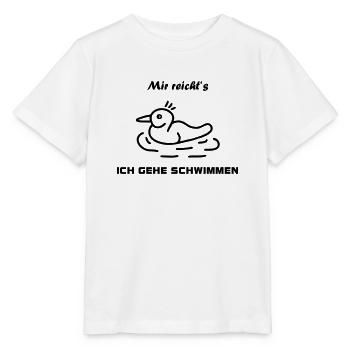 Ente schwimmen - Stanley/Stella Kinder T-Shirt MINI CREATOR  - Weiß - Vorne - Maike (125cm)