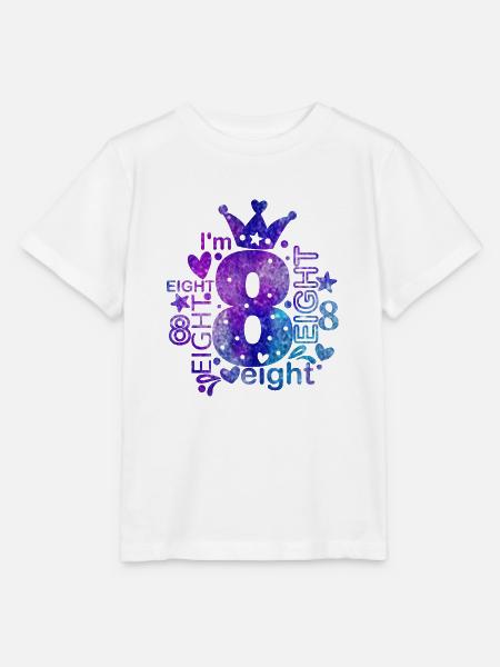 I'm 8 - Stanley/Stella Kinder T-Shirt MINI CREATOR - Weiß