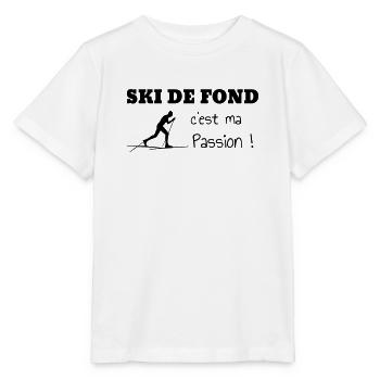 Langlaufen / Langlauf / eislaufen / Langläufer - Stanley/Stella Kinder T-Shirt MINI CREATOR  - Weiß - Vorne - Maike (125cm)