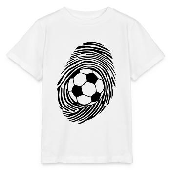 soccer soccer fingerprint ball - Stanley/Stella MINI CREATOR Kids’ T-Shirt - white - Front - Maike (125cm)
