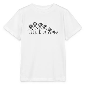 Familie mit Hund - Stanley/Stella Kinder T-Shirt MINI CREATOR  - Weiß - Vorne - Maike (125cm)