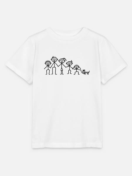Familie mit Hund - Stanley/Stella Kinder T-Shirt MINI CREATOR - Weiß