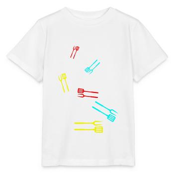 Grilles tongs Grill Symbole - T-shirt bio MINI CREATOR Stanley/Stella Enfant - blanc - Devant - Maike (125cm)