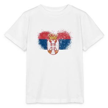 Serbien - Stanley/Stella Kinder T-Shirt MINI CREATOR  - Weiß - Vorne - Maike (125cm)