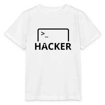 Hacker programmeur informatique - T-shirt bio MINI CREATOR Stanley/Stella Enfant - blanc - Devant - Maike (125cm)