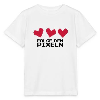 Folge den Pixeln! 8-Bit Retro - Stanley/Stella Kinder T-Shirt MINI CREATOR  - Weiß - Vorne - Maike (125cm)