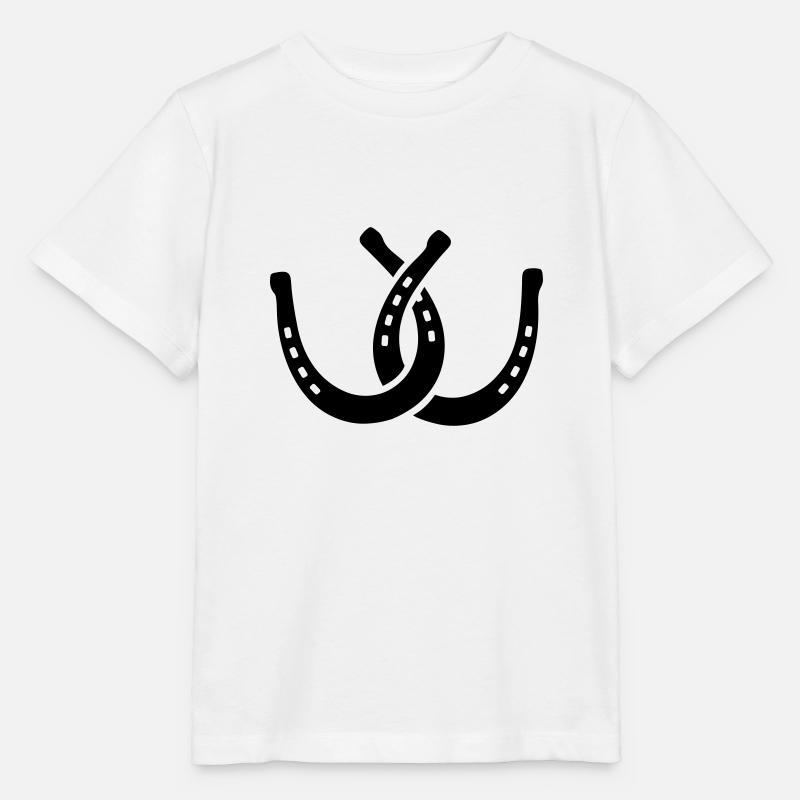 Fer à cheval - T-shirt bio MINI CREATOR Stanley/Stella Enfant - blanc