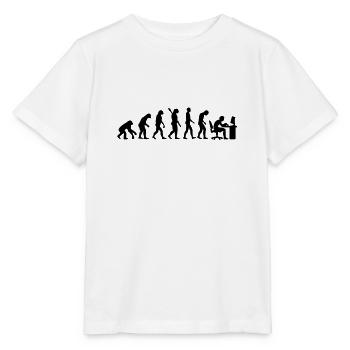 Évolution ordinateur - T-shirt bio MINI CREATOR Stanley/Stella Enfant - blanc - Devant - Maike (125cm)