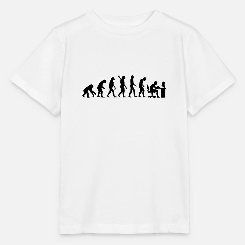 Évolution ordinateur - T-shirt bio MINI CREATOR Stanley/Stella Enfant - blanc