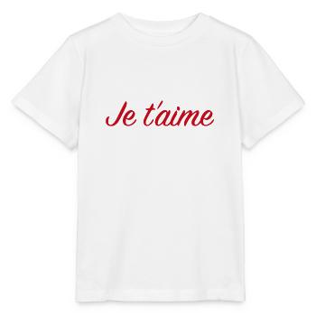 je t'aime - T-shirt bio MINI CREATOR Stanley/Stella Enfant - blanc - Devant - Maike (125cm)