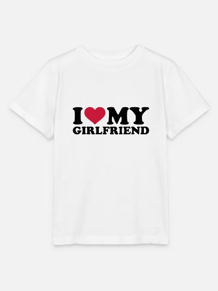 I love my girlfriend - Stanley/Stella Kinder-T-shirt MINI CREATOR  - wit